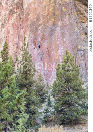 Sunset view of climbing walls at Smith Rock 61531349