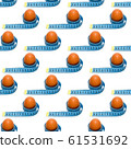 Seamless abstract white background with egg and 61531692
