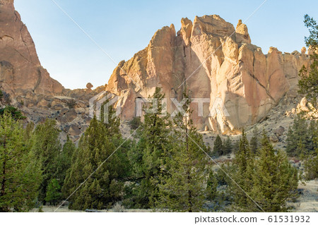 Sunset view of climbing walls at Smith Rock 61531932