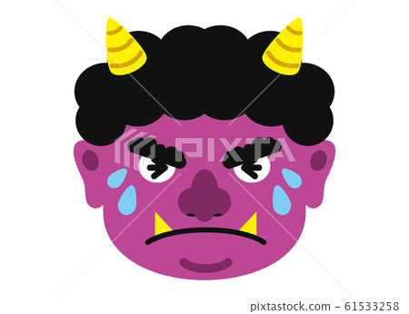 Illustration: Oni Oni Setsubun Bean Maki Material Facial Expression Face Shioni Oni Purple Purple (with vector) Illustration: Oni Oni Setsubun Bean Maki Material Facial Expression Face Shioni Oni Purple Purple (with vector) 61533258