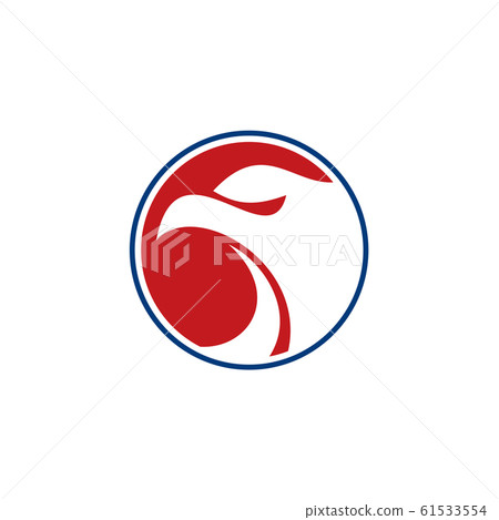 Eagle head in round shape Vector Logo Template - Stock Illustration ...