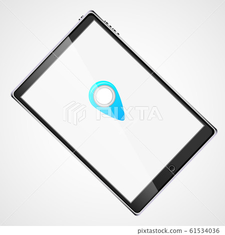 Large black realistic mobile smart touch 61534036