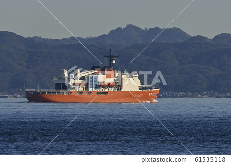 Icebreaker Shirase sailing off Kannonzaki Icebreaker Shirase sailing off Kannonzaki 61535118