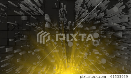 Abstract and futuristic city lit by orange and warm volumetric light. high quality 3d illustration background. Aerial shot top view Abstract and futuristic city lit by orange and warm volumetric light. high quality 3d illustration background. Aerial shot top view 61535959