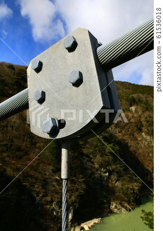 Suspension bridge over Kinugawa, Kinu Tateiwa large suspension bridge 61536018