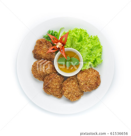 Shrimp Pancake Deep Fried Chinese Food Asian style 61536656