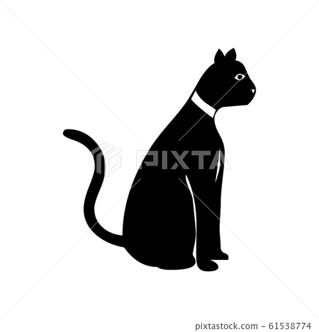 Black Cat symbol for banner, general design print - Stock Illustration ...