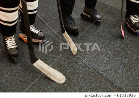 Closeup of Hockey Team Before Match Closeup of Hockey Team Before Match 61538930
