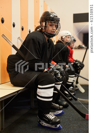 Female Hockey Team Before Match 61538931