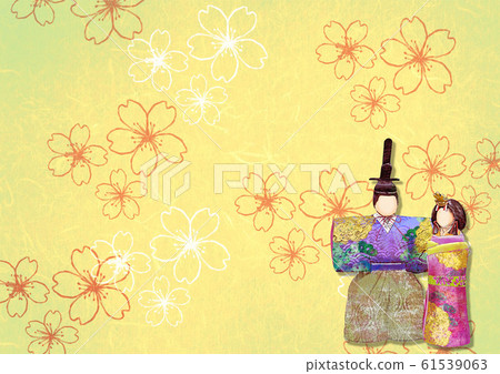 Hina festival doll spring background illustration 61539063