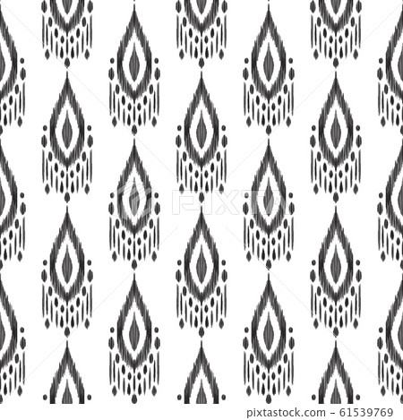 Ikat seamless pattern. Tribal background. - Stock Illustration ...