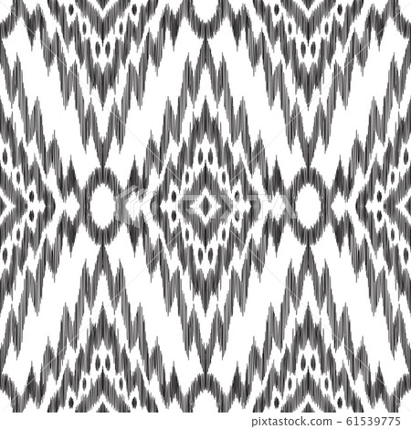 Ikat seamless pattern. Tribal background. - Stock Illustration ...