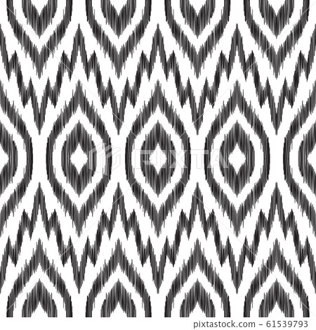 Ikat seamless pattern. Tribal background. - Stock Illustration ...