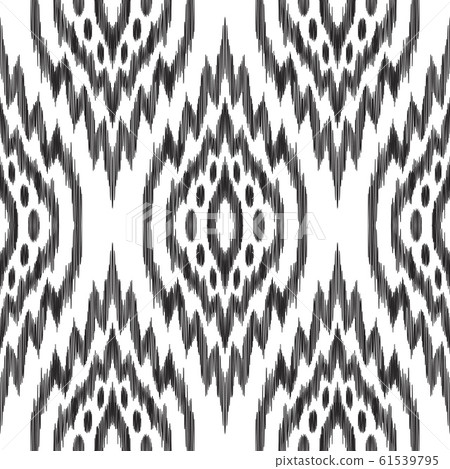 Ikat seamless pattern. Tribal background. - Stock Illustration ...