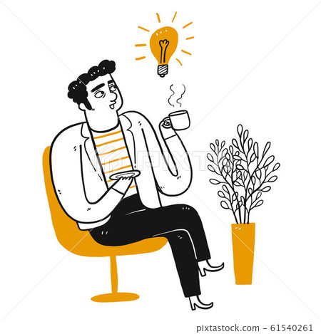 The man thinking 61540261