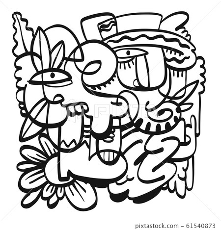 Collection of hand drawn doodle. Collection of hand drawn doodle. 61540873