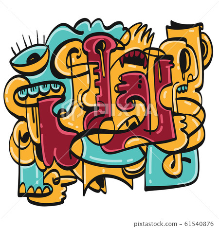 Collection of hand drawn doodle. Collection of hand drawn doodle. 61540876