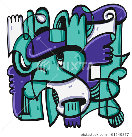 Collection of hand drawn doodle. Collection of hand drawn doodle. 61540877