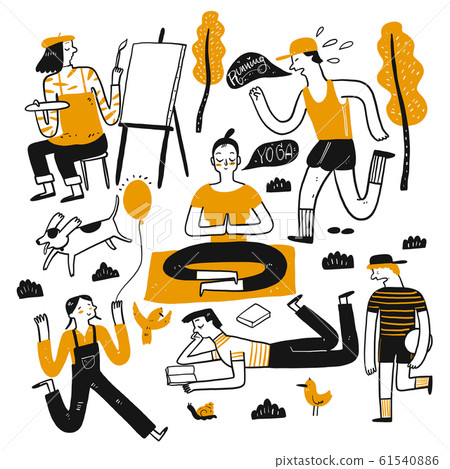Collection of hand drawn. - Stock Illustration [61540886] - PIXTA