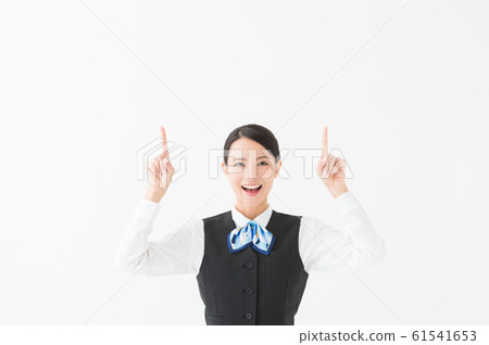 Woman in uniform (white background) Woman in uniform (white background) 61541653