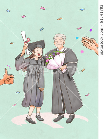 self-contentment concept, a happy successful man who has achieved a goal illustration 010 61541792