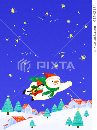 Merry Christmas greeting card template illustration 007 61542184