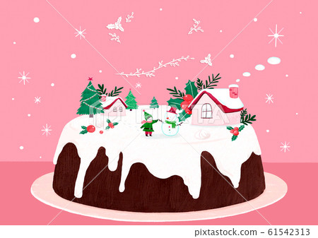 Merry Christmas greeting card template illustration 005 61542313