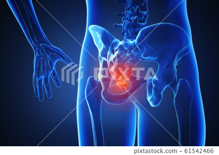 3d rendering of a human body with highlighted in pain 024 3d rendering of a human body with highlighted in pain 024 61542466