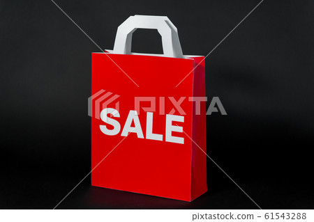 red shopping bag with sale word red shopping bag with sale word 61543288
