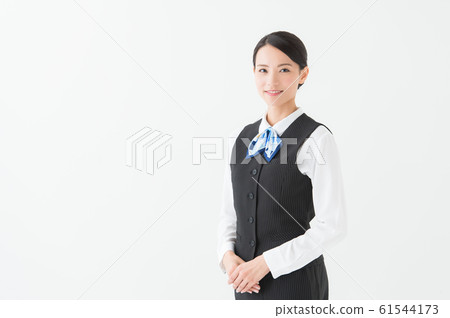 穿制服的女人（白色背景） 61544173