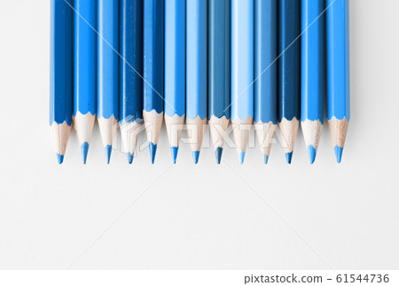 pencils in different shades of classic blue color pencils in different shades of classic blue color 61544736