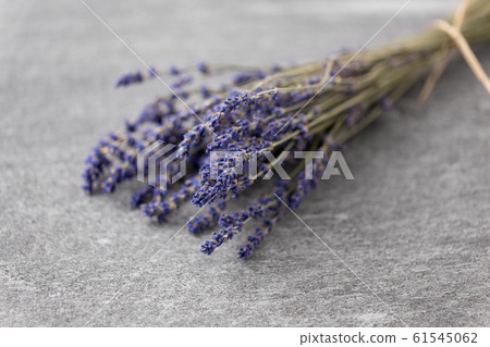 bunch of dried lavender flowers on stone surface bunch of dried lavender flowers on stone surface 61545062