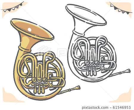Hand drawn wind horn material Hand drawn wind horn material 61546953