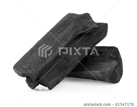 charcoal isolated on white background charcoal isolated on white background 61547178