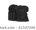charcoal bread isolated on white background 61547206