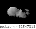 single white cloud isolated on black background 61547313
