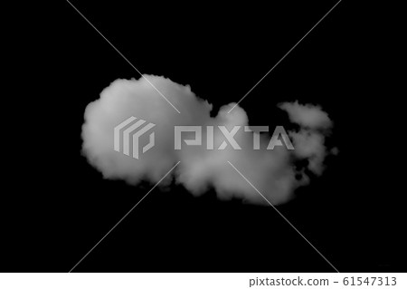 single white cloud isolated on black background single white cloud isolated on black background 61547313
