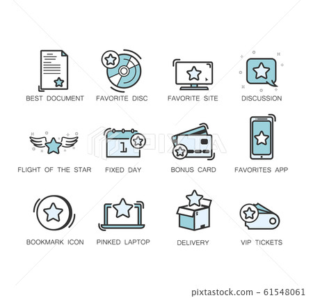 Loyalty line icons. Loyalty line icons. 61548061