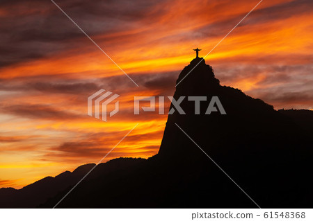 Beautiful panorama of Rio de Janeiro at twilight, Brazil. Corcovado Beautiful panorama of Rio de Janeiro at twilight, Brazil. Corcovado 61548368