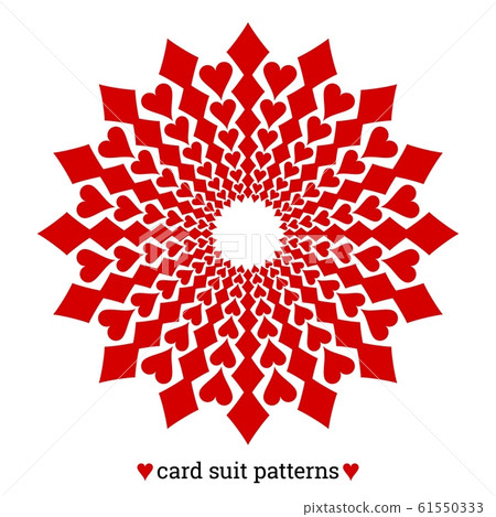 Gambling card suit poker pattern made with diamonds and hearts Gambling card suit poker pattern made with diamonds and hearts 61550333