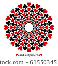 Gambling card suit poker pattern made with hearts and clubs 61550345