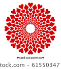 Gambling card suit poker pattern made with hearts and diamonds 61550347