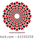 Gambling card suit poker pattern made with hearts and spades 61550358