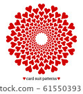 Gambling card suit poker pattern made with hearts 61550393