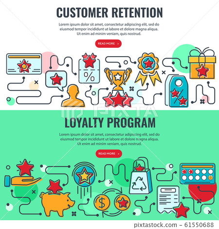 Loyalty Program Customer Retention Banners 61550688