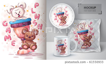 Champion bear poster and merchandising. 61550933