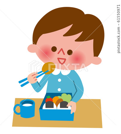 Children eating lunches Children eating lunches 61550971