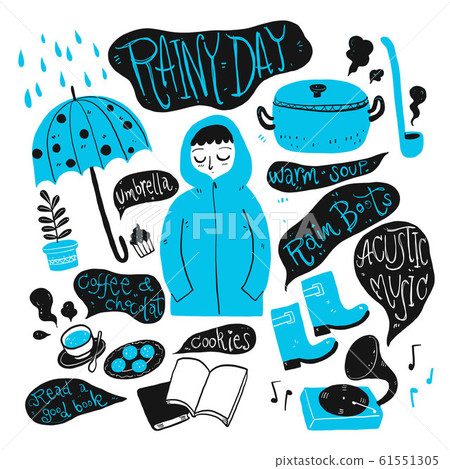 The daily use in the rainy day. Collection of hand The daily use in the rainy day. Collection of hand 61551305