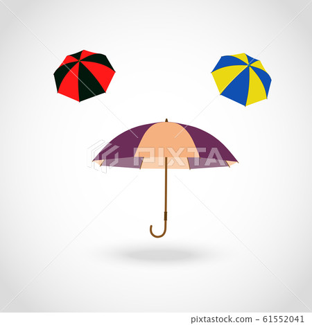 Opened umbrella isolated on white background. - Stock Illustration ...