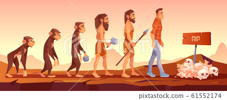 extinction of human species, evolution time line 61552174